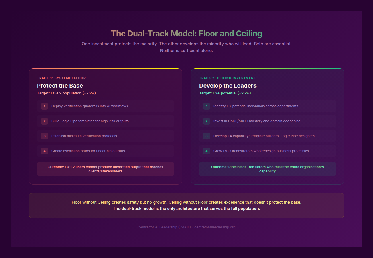 The Dual-Track Model: Floor and Ceiling